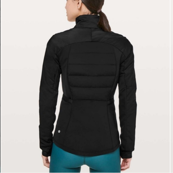 New Lululemon Black Down For It All Pullover Jacket 4 Quilted Stretch - Picture 9 of 14